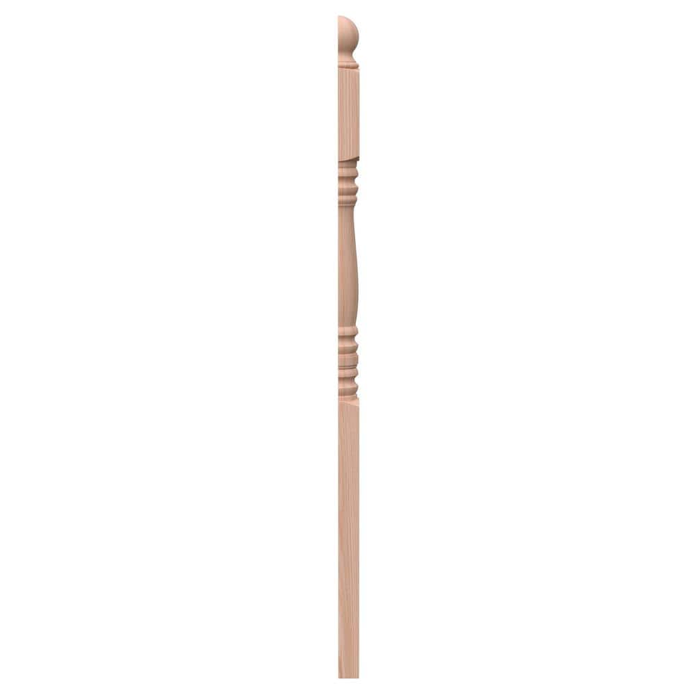 Stair Parts 3500 48 in. x 3 in. Unfinished Red Oak Ball Top Half Newel Post for Stair Remodel price history on PriceWatchPro