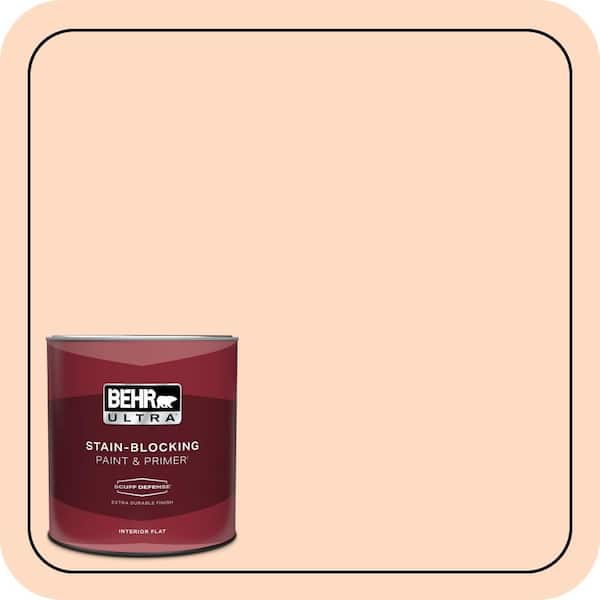 BEHR ULTRA 1 qt. #250A-3 Whispering Peach Extra Durable Flat Interior Paint & Primer