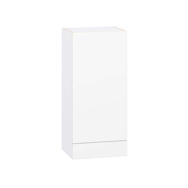 J COLLECTION Timberline 18 in. W x 14 in. D x 40 in. H Assembled Slab Wall Kitchen Cabinet in Bright White with Drawer