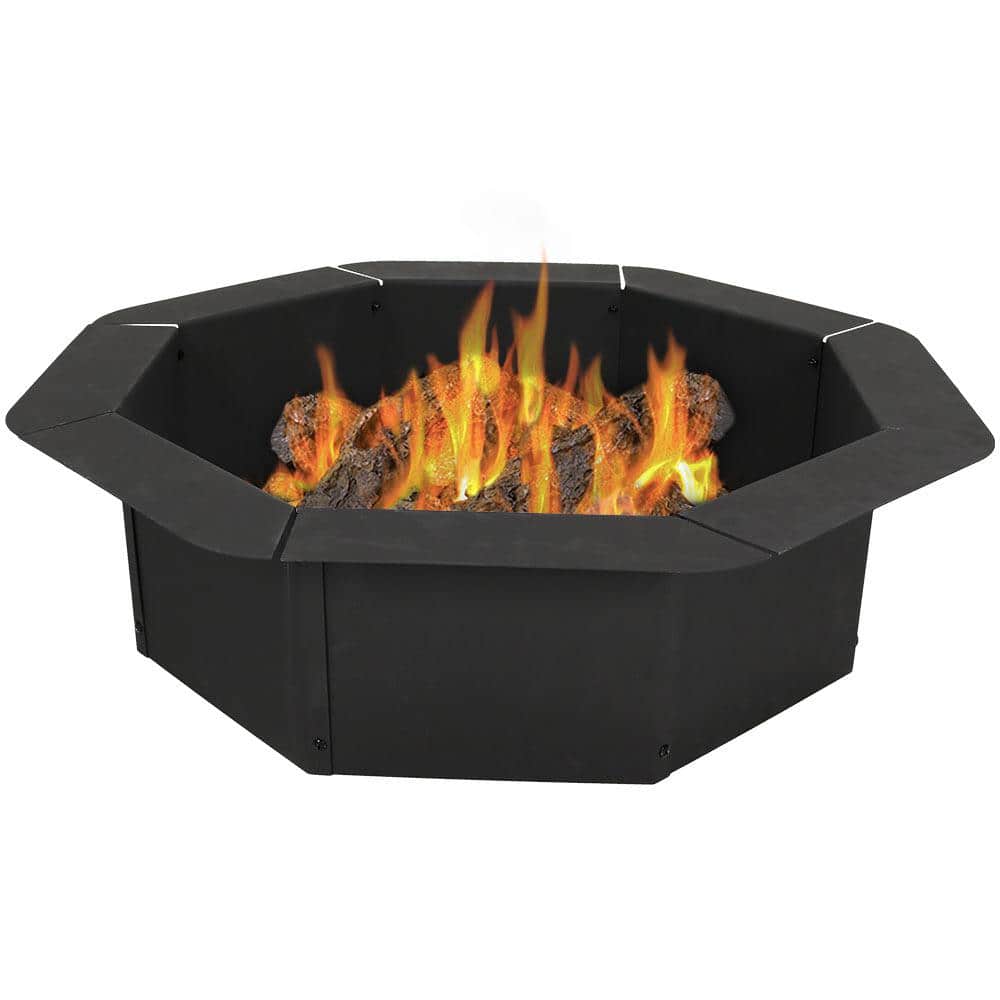 Sunnydaze Decor 30 in. Round Steel Wood Burning Fire Pit Kit NB-OFPRHD37 -  The Home Depot