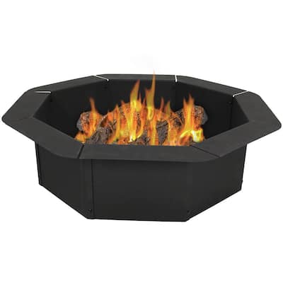 30 in. Round Steel Wood Burning Fire Pit Kit