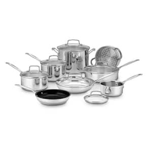 Chef's Classic 14 Piece Stainless Steel Nonstick Cookware Set