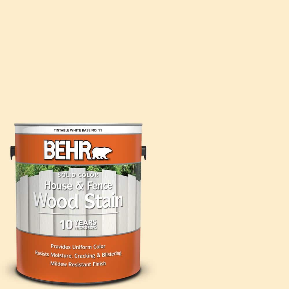 1 gal. #320A-2 Provence Creme Solid Color House and Fence Exterior Wood Sta