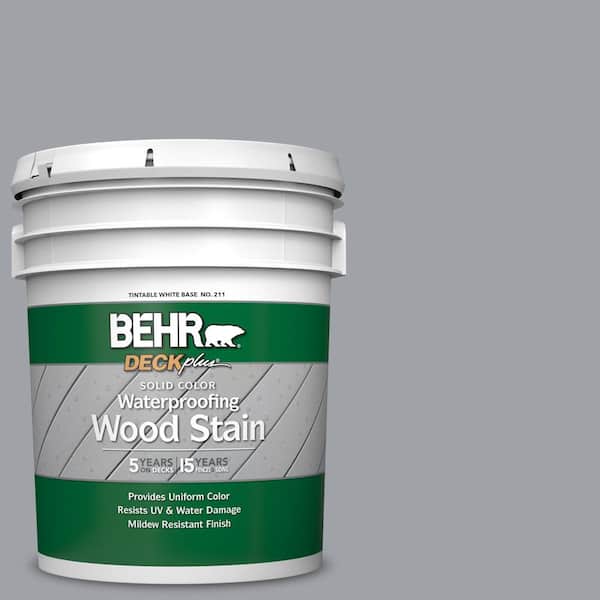 5 gal. #N530-4 Power Gray Solid Color Waterproofing Exterior Wood Stain