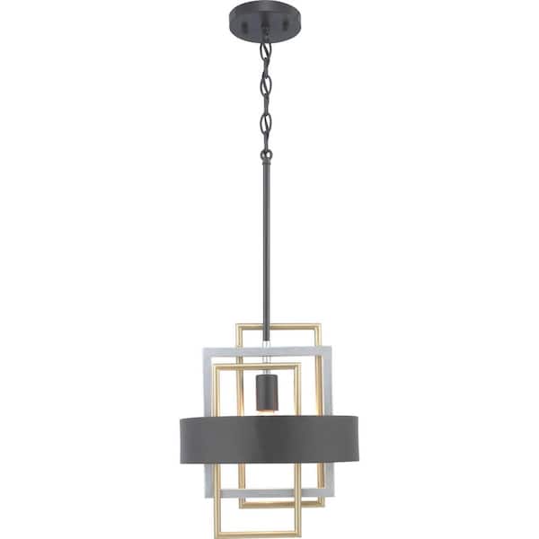 Adagio Collection 1-Light Black Mini-Pendant