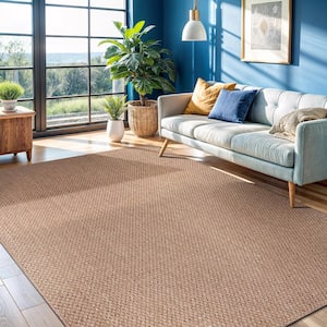 Jutem Natural 5 ft. x 7 ft. Solid Indoor Area Rug