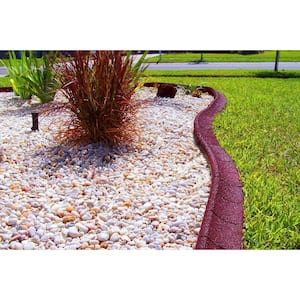 4 ft. Red Rubber Curb Landscape Edging (36-Count)