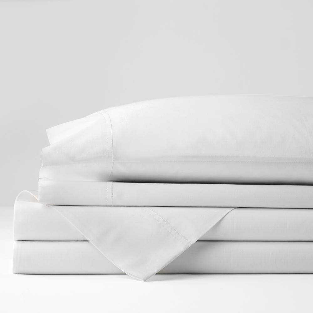 The Company Store Company Cotton 3Piece White Solid 300Thread Count