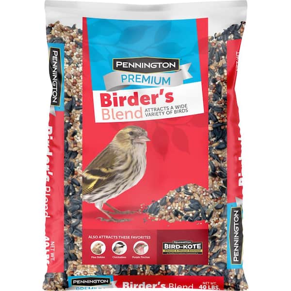 Pennington Premium Birder's Blend 40 lb. Bird Seed Food with Sunflower, Safflower and Millet Seeds