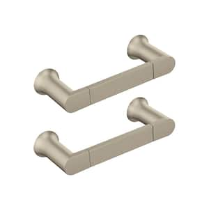 Genta LX 9 in. Hand Towel Bar in Brushed Nickel (2-Pack)