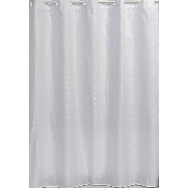 Hookless Shower Curtain Polyester Cubic, Hookless Polyester Shower Curtain