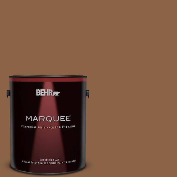 BEHR MARQUEE 1 gal. #S240-7 Leather Work Flat Exterior Paint & Primer