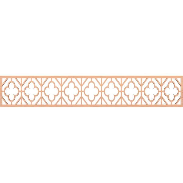 Ekena Millwork Hazelton Fretwork 0.25 in. D x 46.625 in. W x 8 in. L Alder Wood Panel Moulding