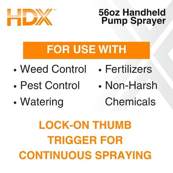 HDX 56oz Handheld Multi-Purpose Pump Sprayer 56HDX - The Home Depot