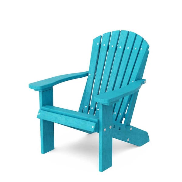 Wildridge Heritage Aruba Blue Plastic Outdoor Child Adirondack Chair