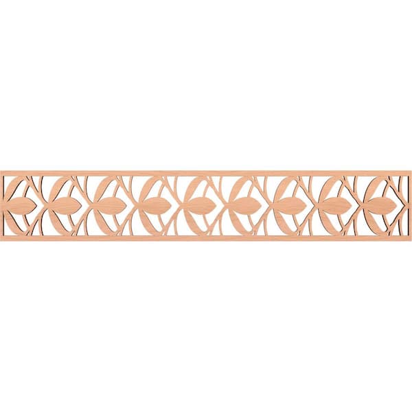 Ekena Millwork Salem Fretwork 0.375 in. D x 46.625 in. W x 8 in. L Alder Wood Panel Moulding