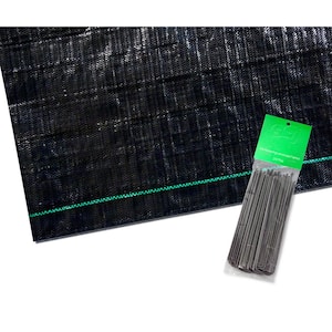 Ground Cover Kit 12 ft. W x 14 ft. D Polypropylene Black Greenhouse Flooring Kit