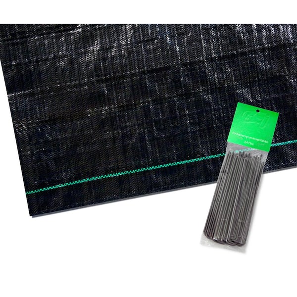 POLY-TEX Ground Cover Kit 12 ft. W x 14 ft. D Polypropylene Black Greenhouse Flooring Kit