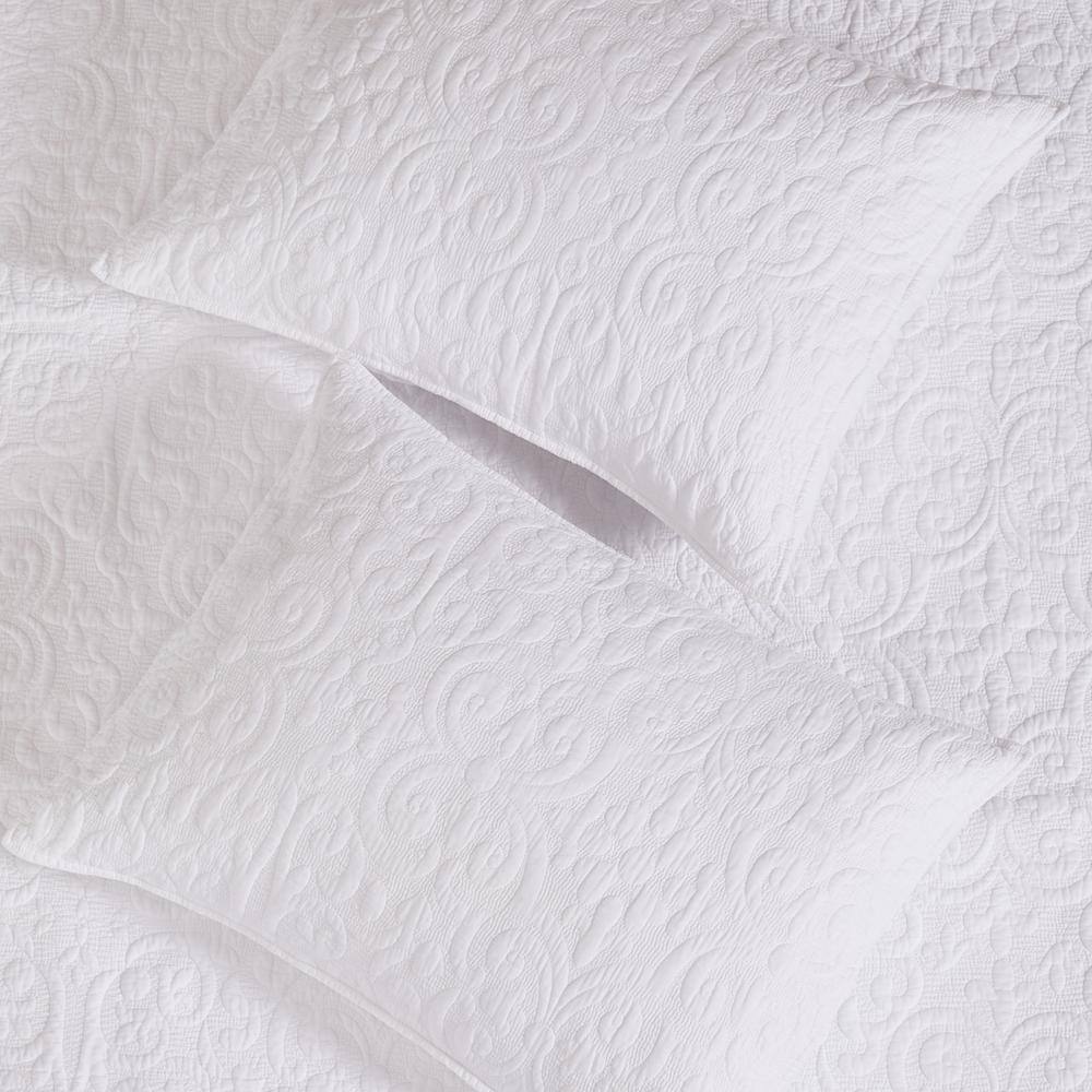 Sherbourne White Quilted Cotton Standard Shams Set of 2