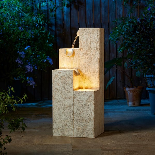 Glitzhome 34.00 in. H Mid-Century Modern 4 Tiered Faux Glitzhome 34.00 in. H Mid-Century Modern 4 Tiered Faux