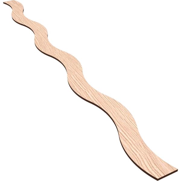 Ekena Millwork Brazos 47 in. H x 0.25 in. W Slatwall Panels in Red Oak 22-Pack