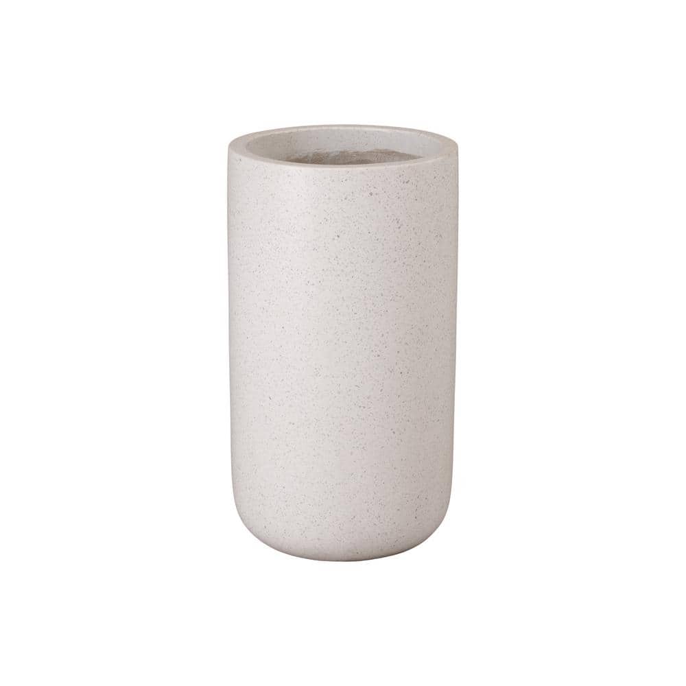 13 in. L x 23.5 in. H White Terrazzo Round Planter price history on PriceWatchPro