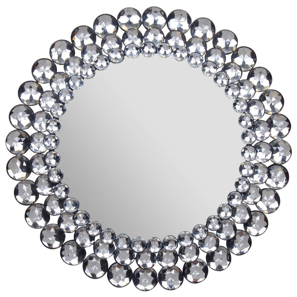 Round Jeweled Mirror 11"x11" by Gallery Solutions