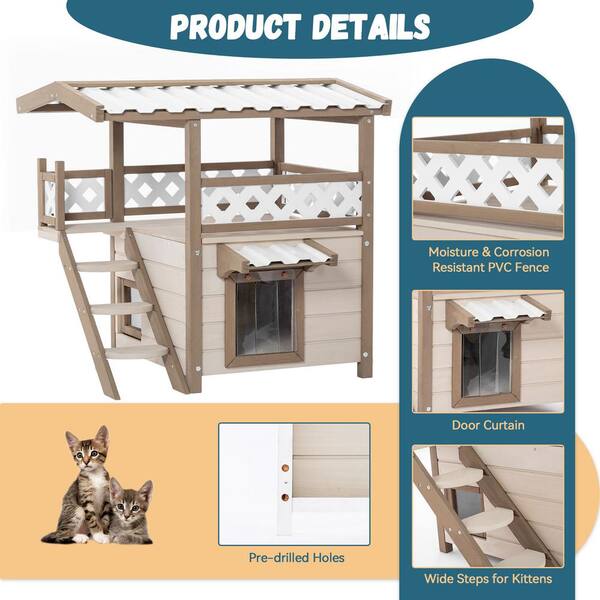 Outdoor multi hot sale cat house