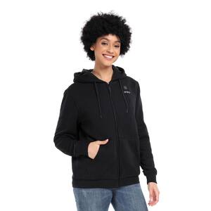 Unisex XX-Large Black 7.38-Volt Lithium-Ion Full-Zip Heated Jacket Hoodie with One 4.8 Ah Battery and Charger