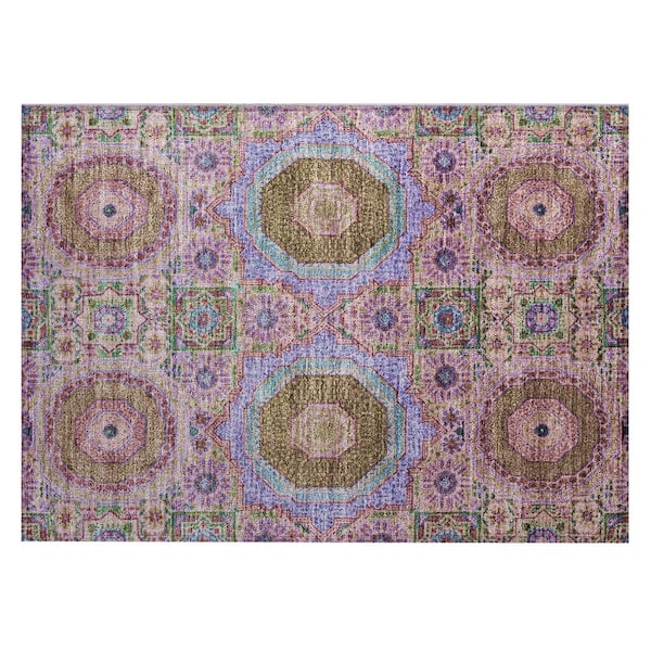 Chantille Machine Washable Indoor/Outdoor Abstract ACN1923 Pink 2 ft. x 3 ft. Accent Rug