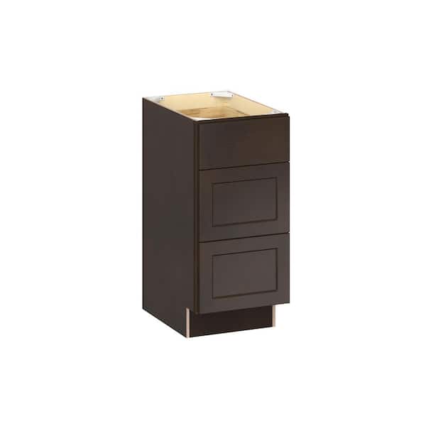Emerson Cocoa ADA Vanity 3 drawer Ready to Assemble Kitchen Cabinet (15 in. W x 32.5 in. H x 21 in. D)