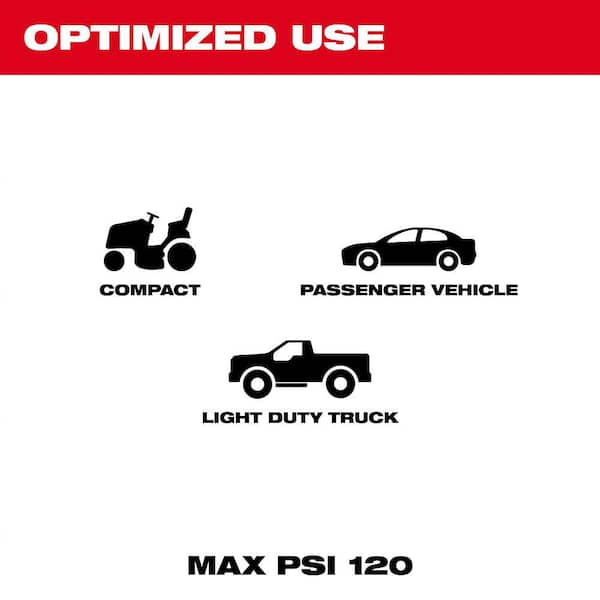 Milwaukee - M12 12-Volt Lithium-Ion Cordless Electric Portable Inflator with Compact Battery Pack 2.0Ah and Charger Starter Kit