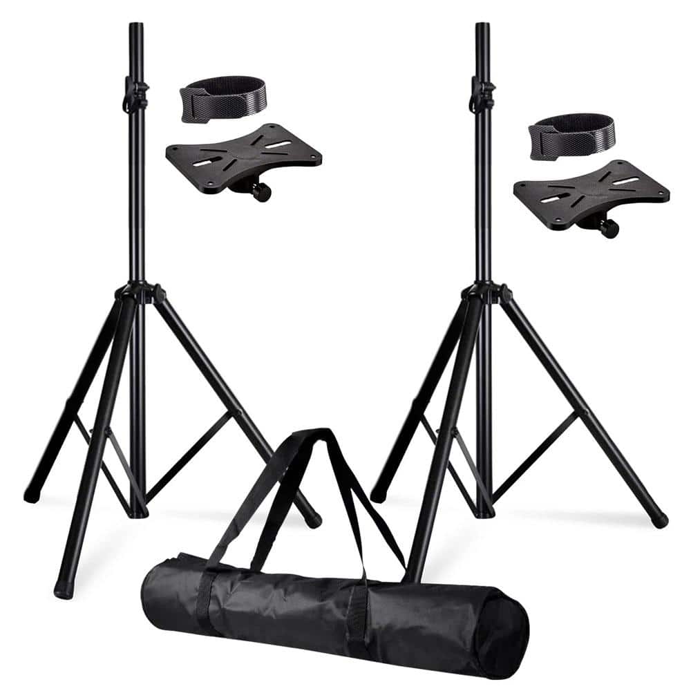 72 in. Adjustable Speaker Stand Tripod Pair with 35 mm Mount, Locking Pin a