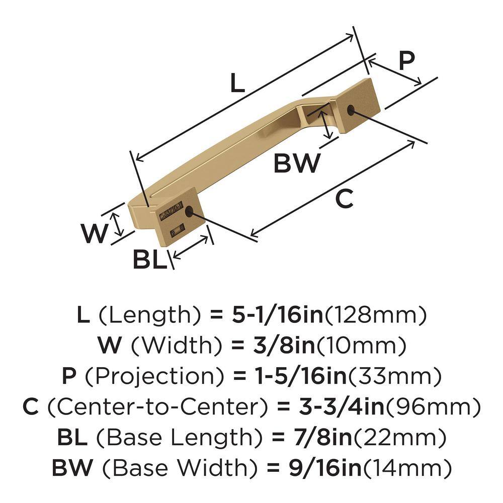 Champagne Bronze 3-3/4" Cabinet Drawer Pull with Mounting Hardware