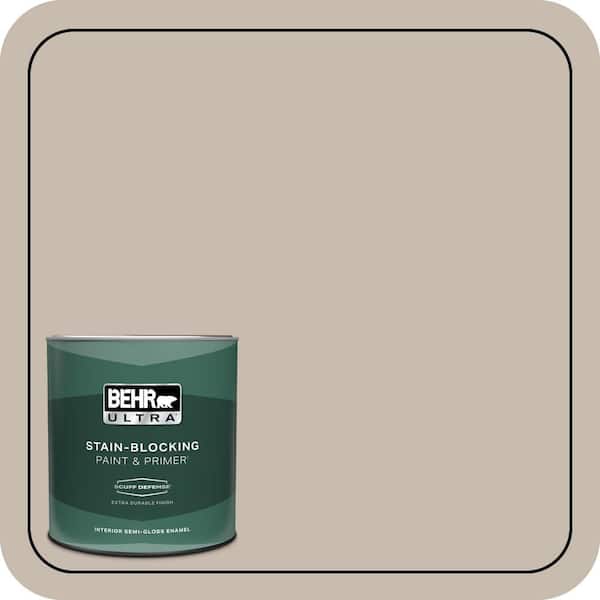 BEHR ULTRA 1 qt. #ECC-44-1 Barley Field Extra Durable Semi-Gloss Enamel Interior Paint & Primer