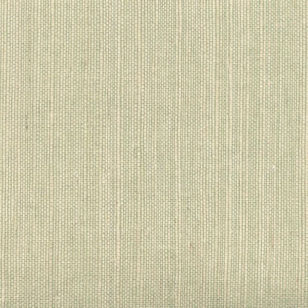 Kenneth James Barbora Light Green Grasscloth Light Green Wallpaper Sample