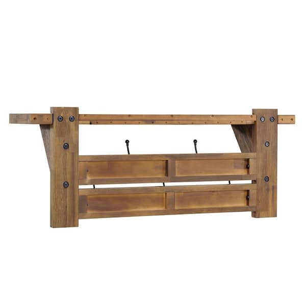 Alaterre Furniture Bethel 40 in. Wall Mounted Coat Rack with Shelf
