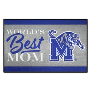 Memphis Tigers Blue World's Best Mom 19 in. x 30 in. Starter Mat Accent Rug