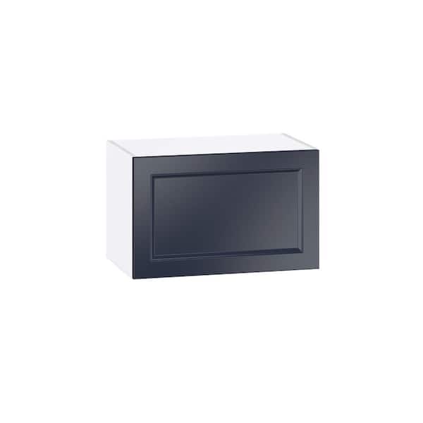 J COLLECTION Laramie 24 in. W x 14 in. D x 15 in. H Assembled Wall Bridge Kitchen Cabinet in Painted Blue with Lift Up Door