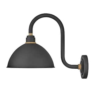 Foundry Small 1-Light Textured Black Outdoor Wall Sconce
