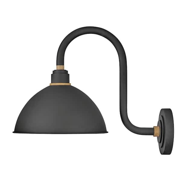 HINKLEY Foundry Small 1-Light Textured Black Outdoor Wall Sconce