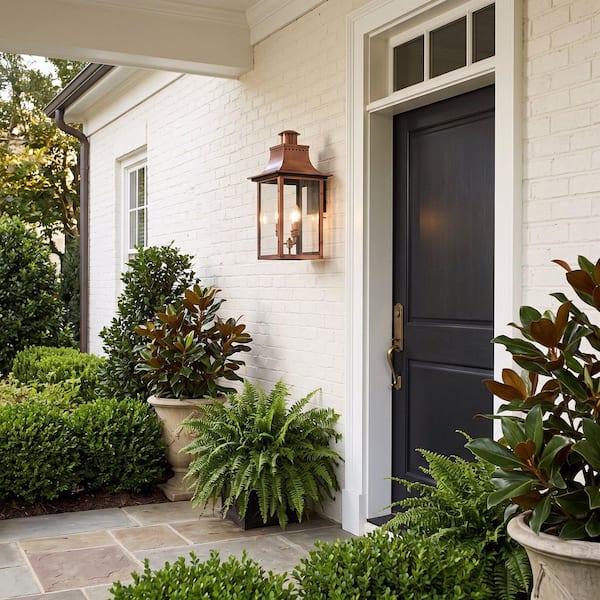 Quoizel Chalmers 1-Light Aged Copper Outdoor Wall Lantern Sconce