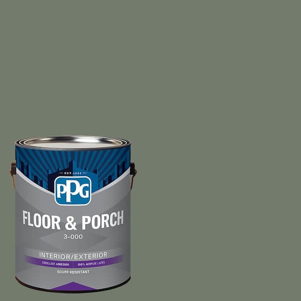 1 gal. PPG1128-6 Thyme Green Satin Interior/Exterior Floor and Porch Paint