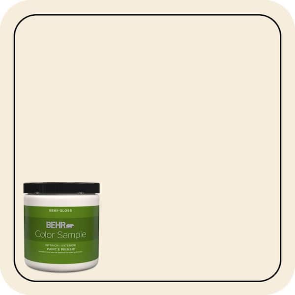 BEHR PREMIUM PLUS 8 oz. #BXC-68 White Mountain Semi-Gloss Interior/Exterior Paint & Primer Color Sample