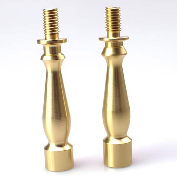 2 Pcs 2.0 Inch Female to Male Lamp Shade Risers 1/4-27 Solid Copper Finial Extender for Washer Type Lamp Shades