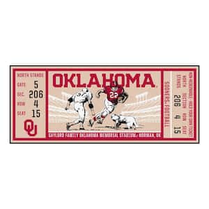 NCAA University of Oklahoma 30 in. x 72 in. Indoor Ticket Runner Rug