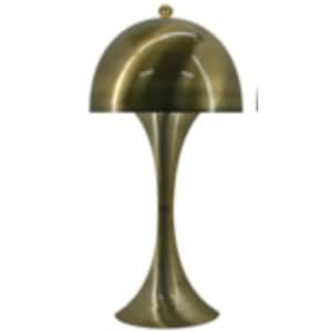 Simplee Adesso 17 in. Metal Dome Table Lamp Brass
