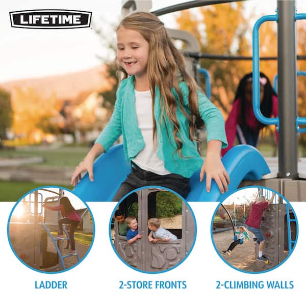 Lifetime Adventure Tower Play and Swing Set 91208 - The Home Depot
