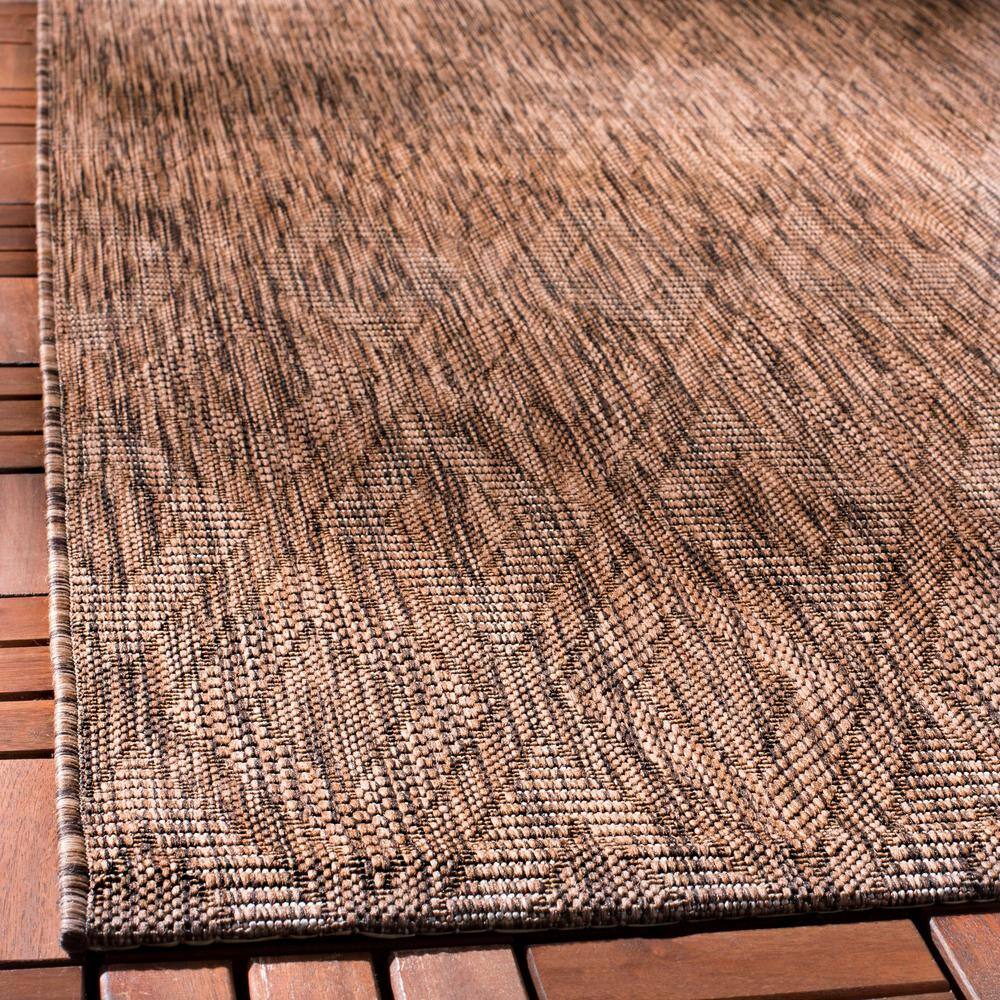 Gray Geometric Synthetic 9' x 12' Reversible Area Rug