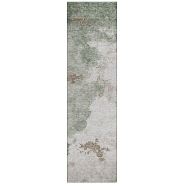 Addison Rugs Chantille Machine Washable Indoor/Outdoor Abstract ACN2108 Aloe 2 ft. 3 in. x 7 ft. 6 in. Runner Rug